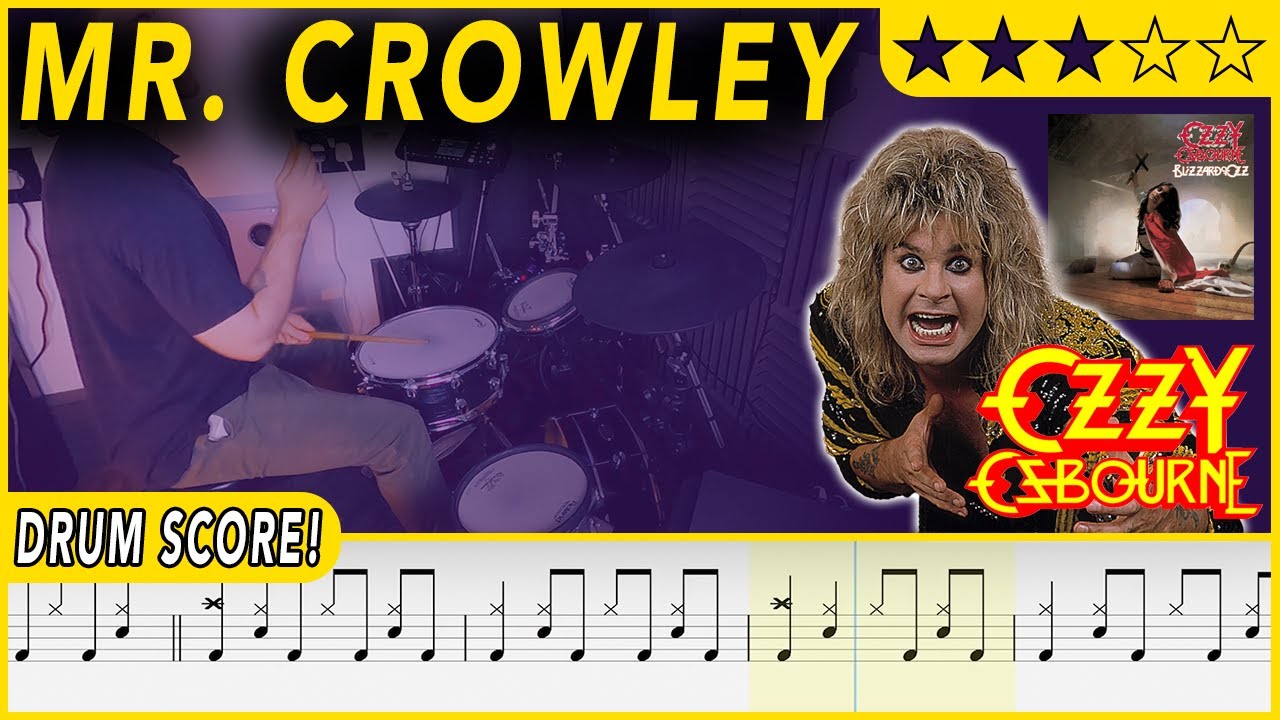 Mr. Crowley - Ozzy Osbourne | DRUM SCORE Sheet Music | #506 DRUMSCRIBE