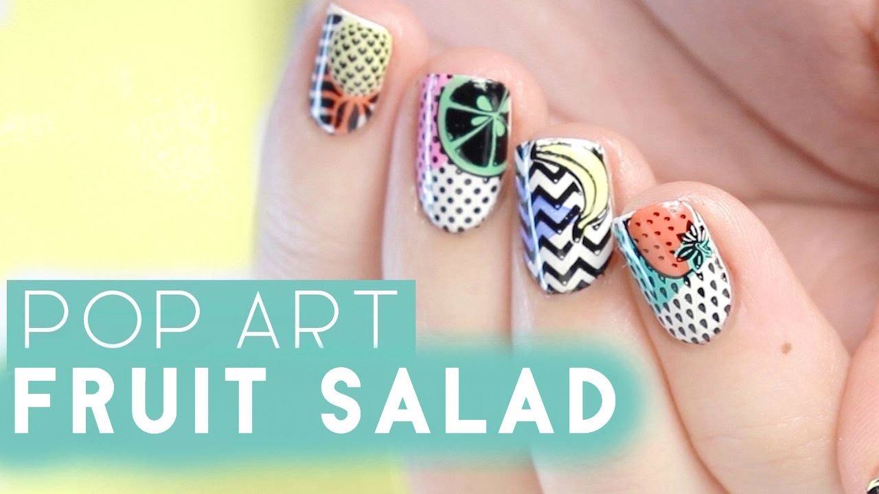Pop Art Fruit Nail Art | MoYou London Demo