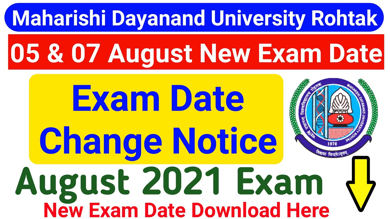 Mdu New Exam Date 2021 || Mdu UG/PG Courses Exam || Mdu Latest Update || Mdu Exam Cancel Notice