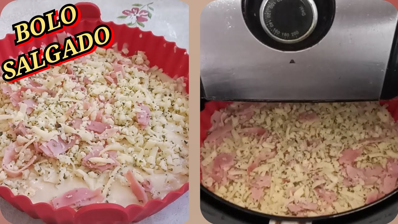 TORTA SALGADA NA AIRFRYER -  #tortasalgada  #lancherapidoefacil