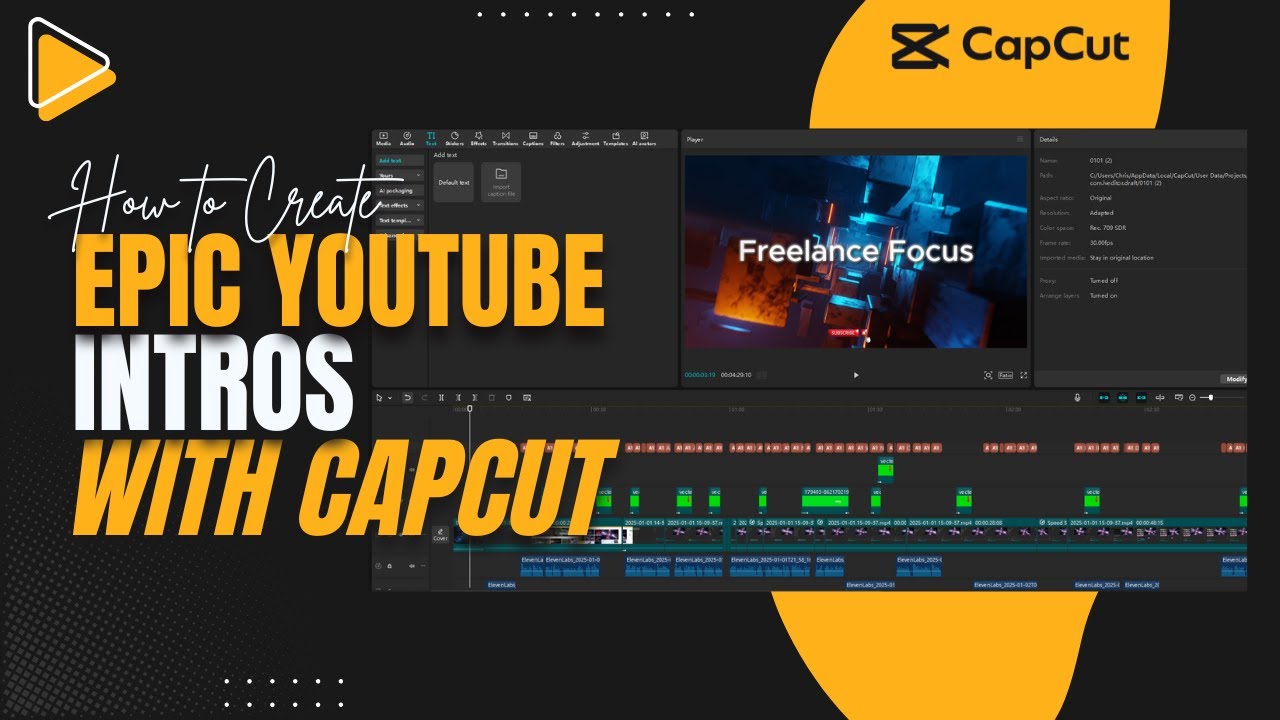 Create a YouTube Intro for Your Channel Using CapCut Free | Step-by-Step guide for beginners