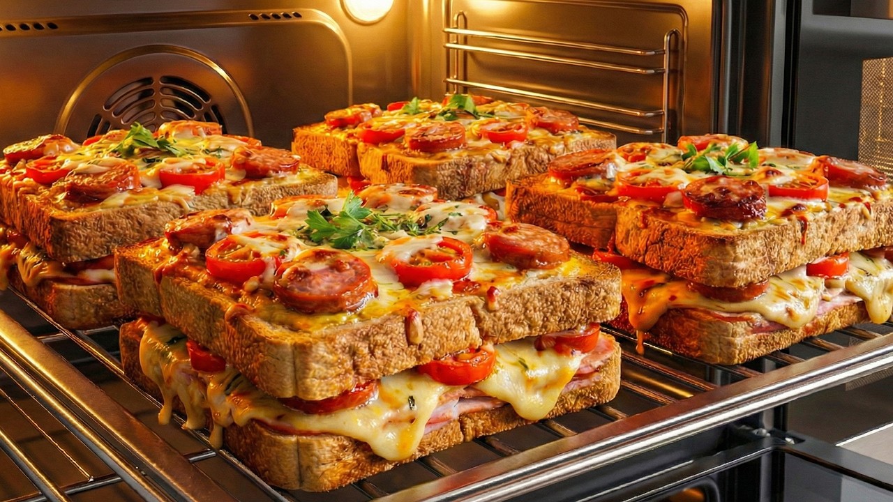 Probieren Sie unbedingt dieses Frühstück - Toast mit Schinken, der in 5 Minuten zubereitet wird.