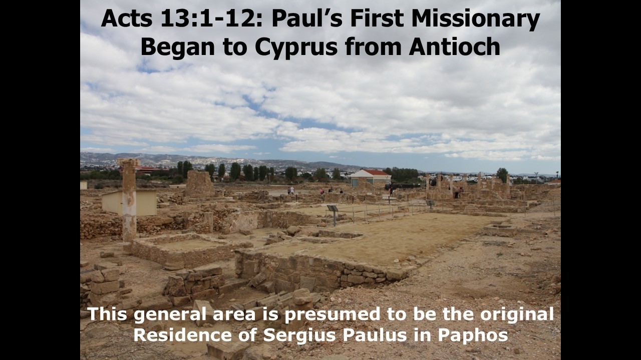 Paul's First Missionary Journey to Cyprus and Galatia from Antioch