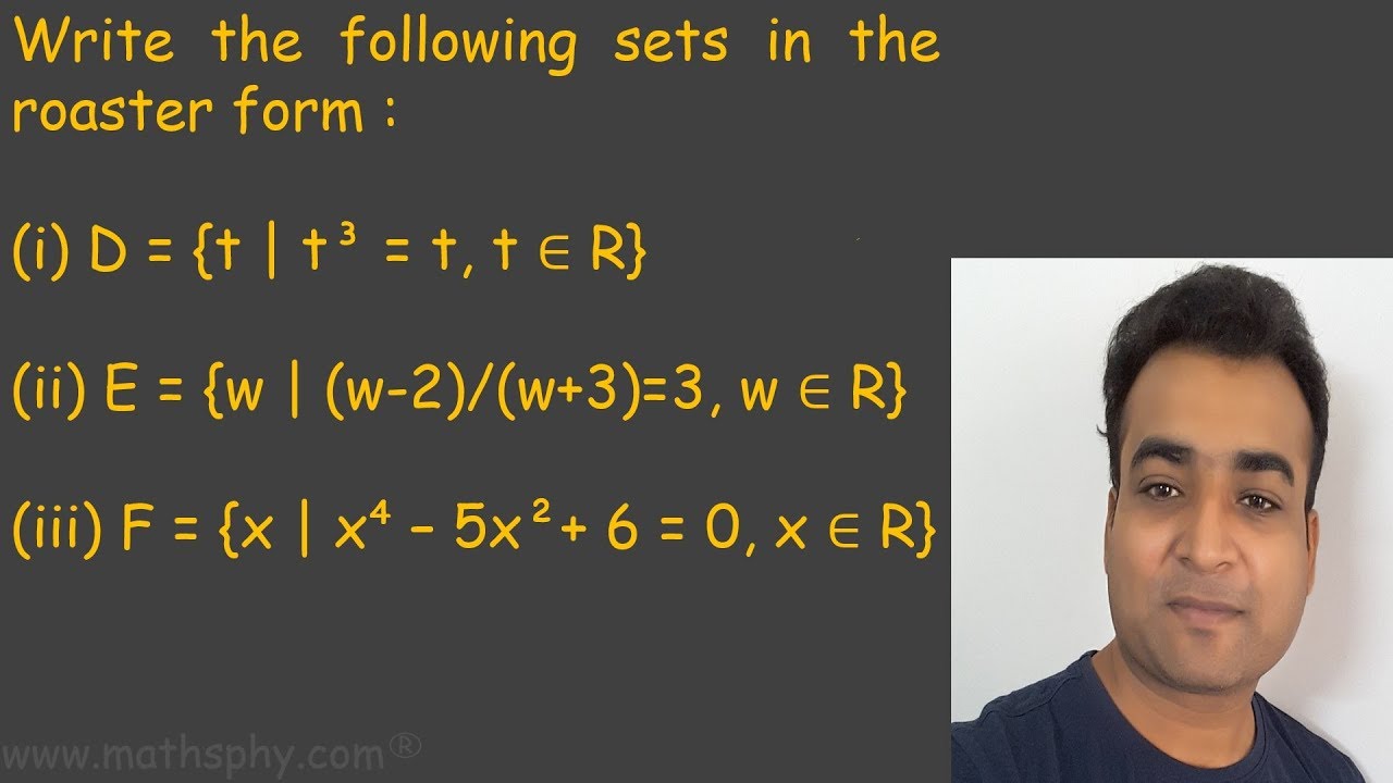 HOW TO WRITE SETS IN ROASTER OR TABULAR  FORM, ROASTER OF TABULAR FORM OF SETS