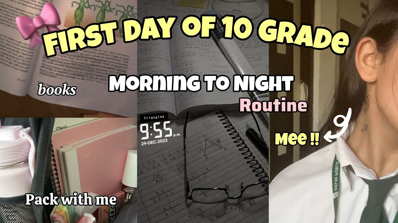 First Day as a 10th Grader 🌷| 10th Grader Morning to Night routine | CBSE 10th grader study vlog |