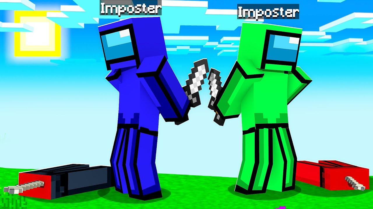 Surprising My Friends As The IMPOSTER In Minecraft Among Us W/ Ssundee