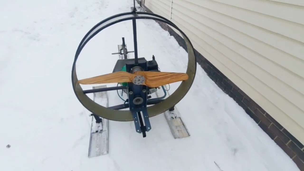Испытание мини-аэросаней с новым винтом.🤓✌️👍