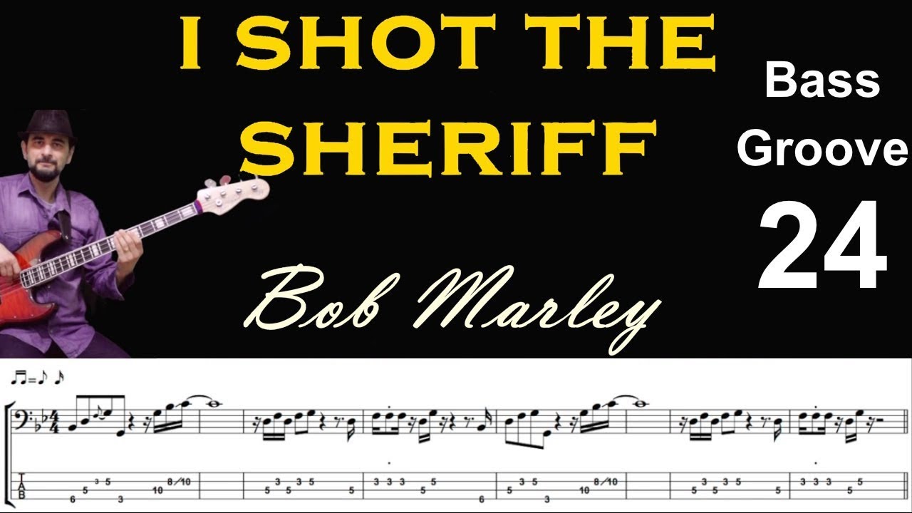 I SHOT THE SHERIFF (Bob Marley) How to Play Bass Groove Cover with Score & Tab Lesson