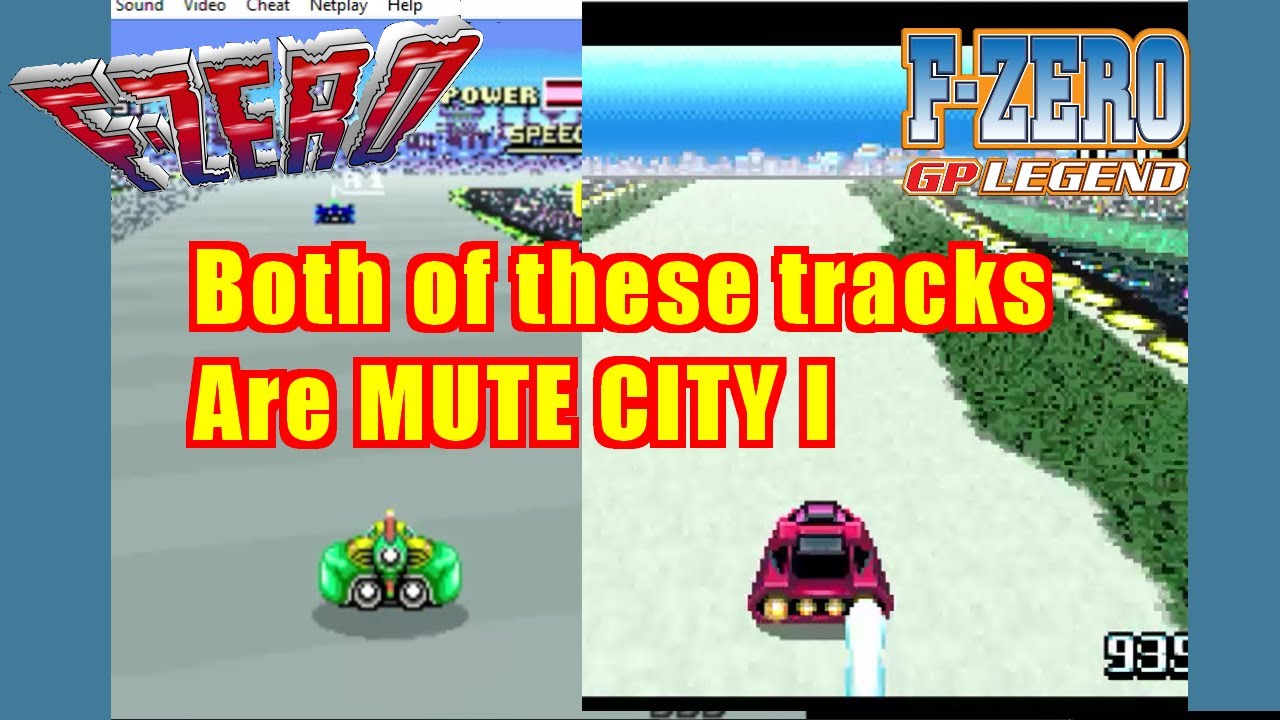 SNES F-Zero Tracks vs. their GP Legend Versions.