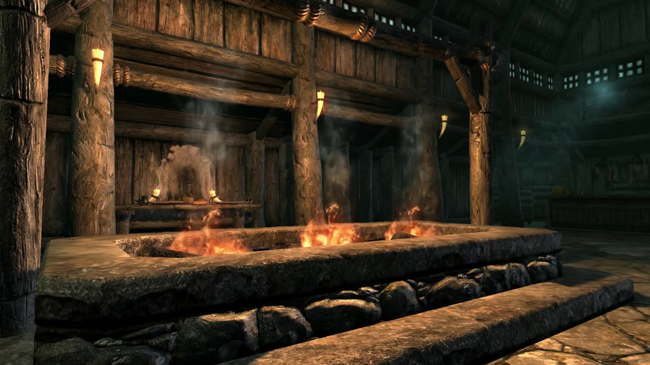 Skyrim (ASMR/Sleep Aid) Inside by Cozy Fire - Ambient Sounds