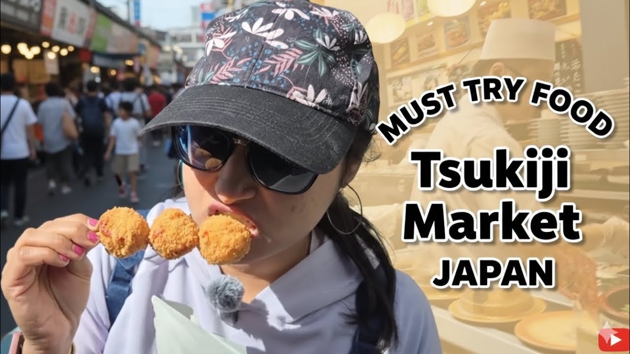 You Won’t Believe What We Tried in Tsukiji Market🤯Japan Wildest Street Food|Japan Bus & Famous food|