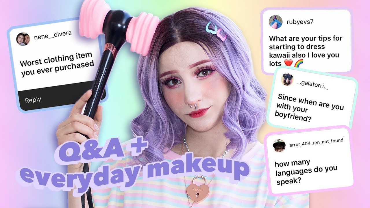 EVERYDAY MAKEUP TUTORIAL ♡ WHILE ANSWERING YOUR QUESTIONS