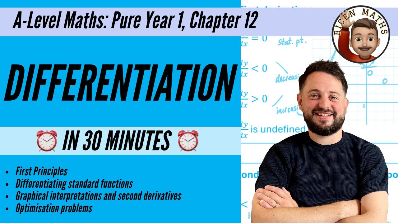 Differentiation (Year 1) in less than 30 minutes • A-Level Maths, Pure Year 1, Chapter 12 📚