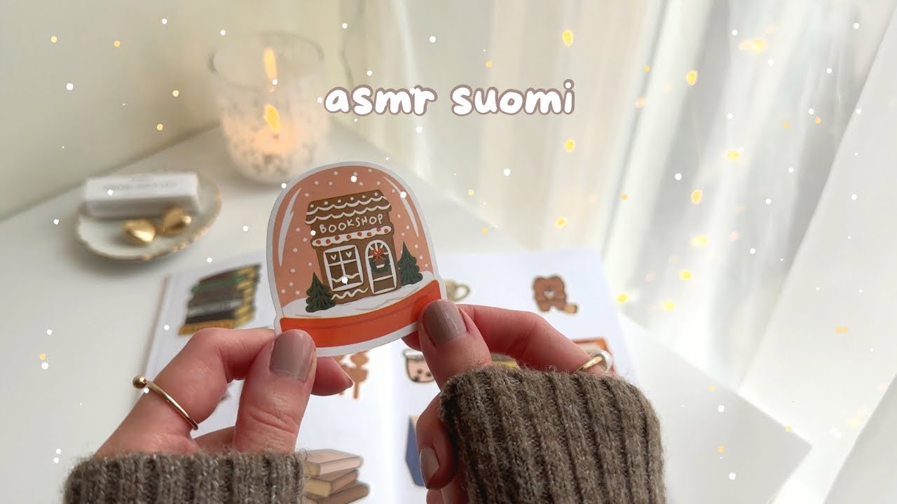 ASMR suomi | Höpöttelyä, tarroja & askartelua