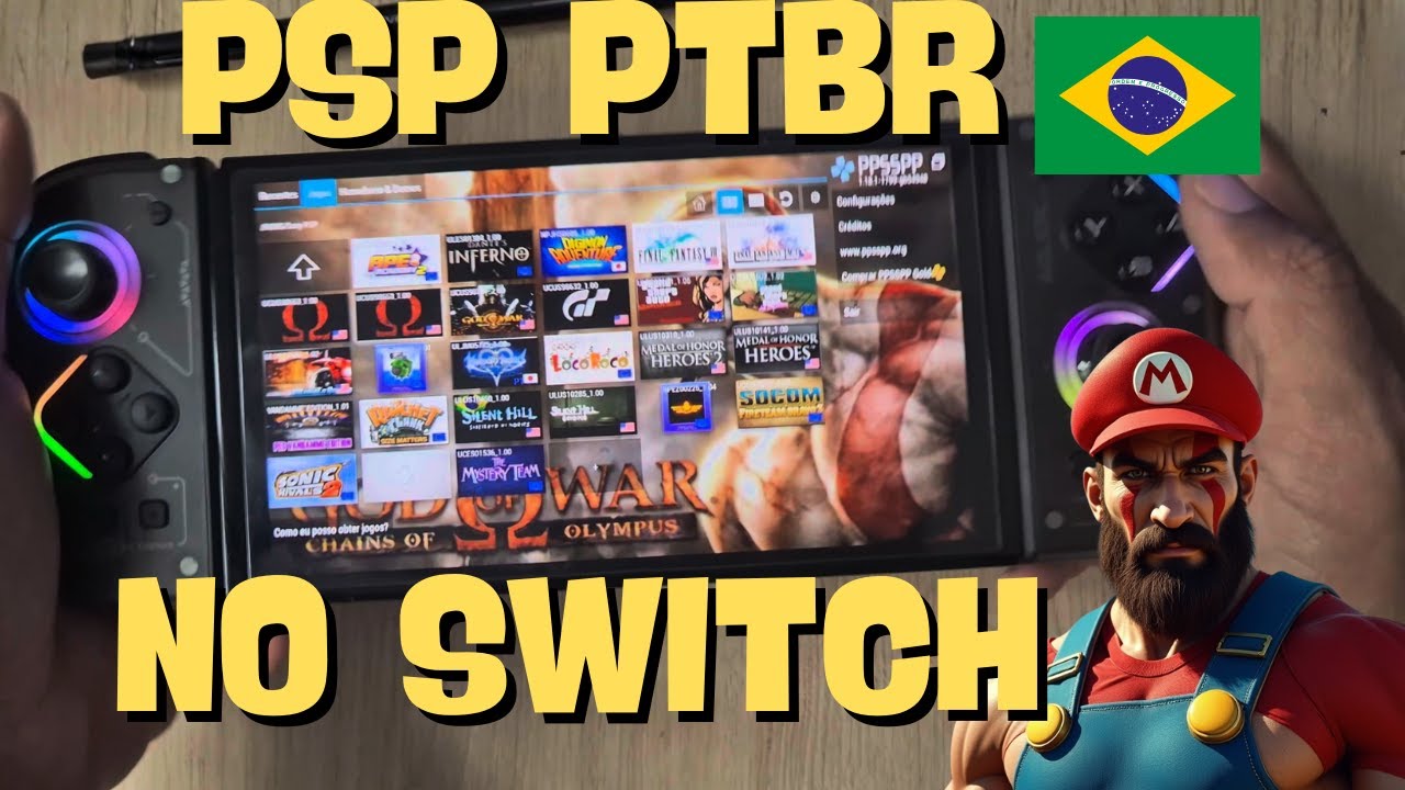 “PSP NO SWITCH EM PT-BR! GOD OF WAR LINDO + PACK COMPLETO EXCLUSIVO!”
