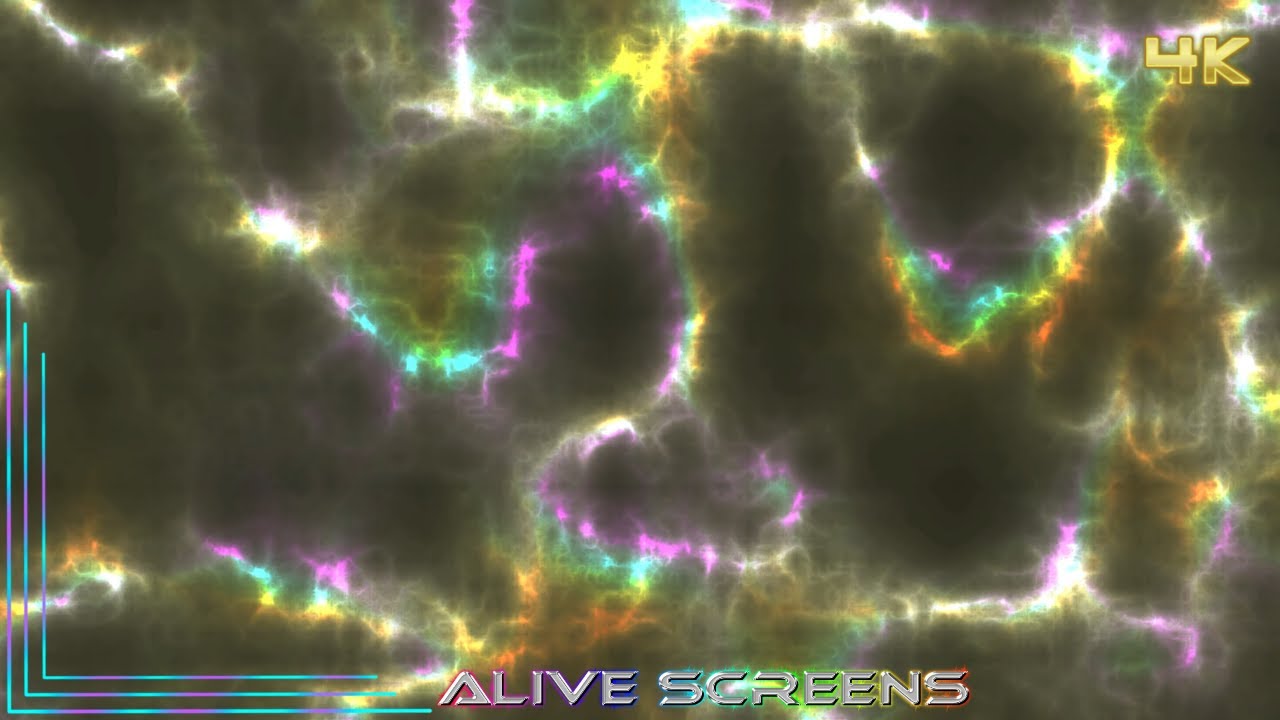 4K Holographic Energy Bands Wallpaper Background Loop Ambient TV Visual