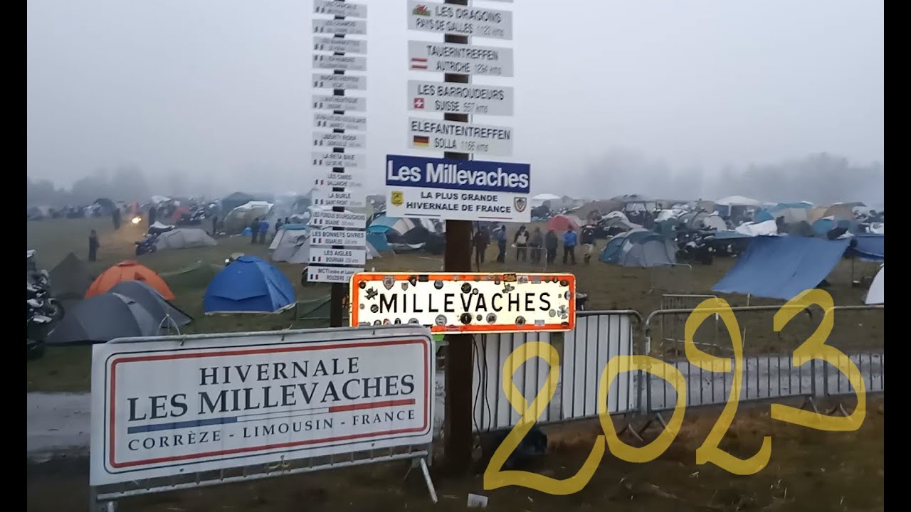 MILLEVACHES 2023 , Hivernale Moto  avec les compagnons du 85