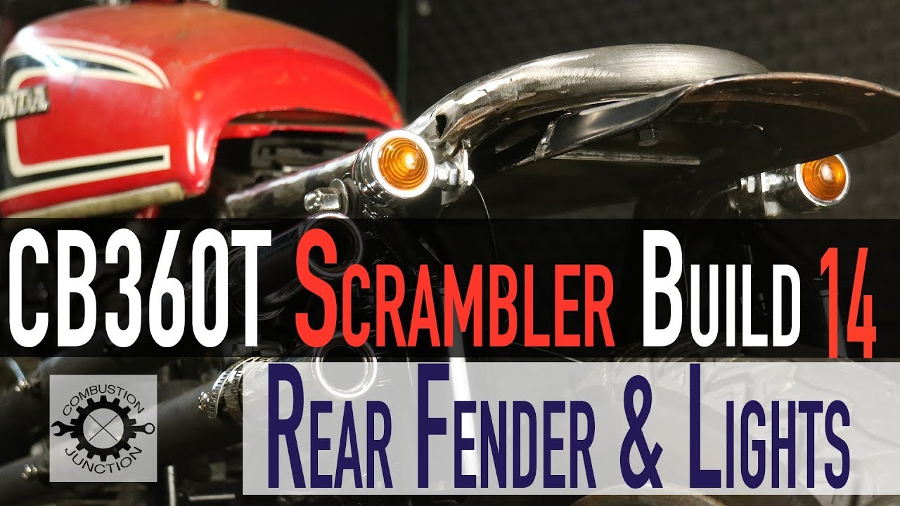 CAFE RACER SCRAMBLER BUILD SERIES, DIY Rear Fender & Signal light Installation - Honda CB360 Ep14