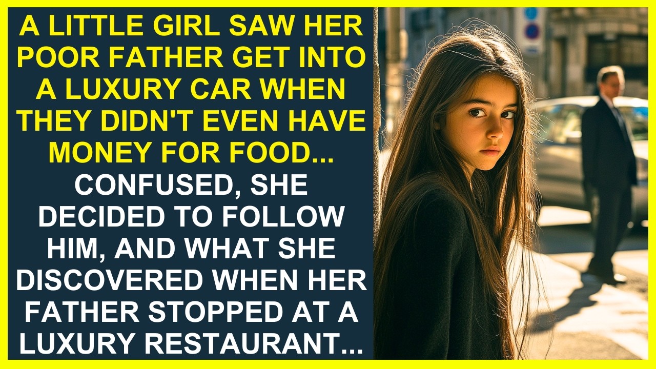 A LITTLE GIRL SAW HER POOR FATHER GET INTO A LUXURY CAR... CONFUSED, SHE DECIDED TO FOLLOW HIM AND..