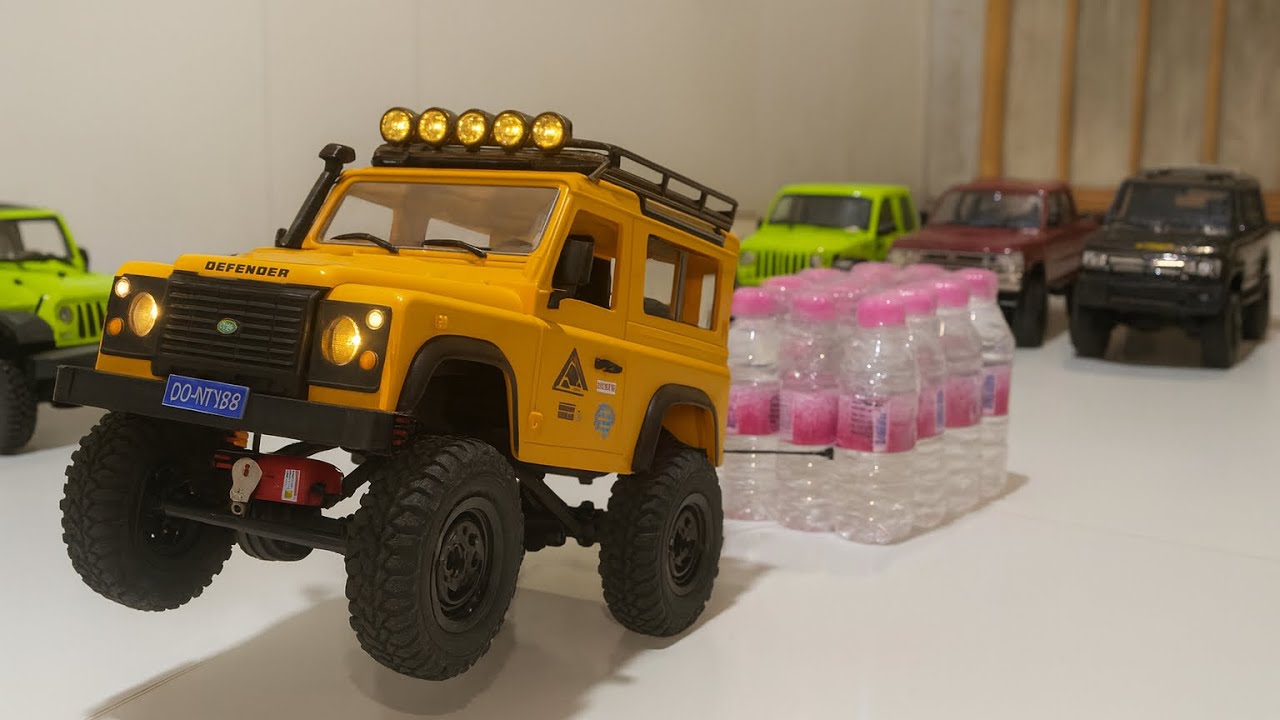 RC Pulling Power Challenge! Land Rover vs Toyota vs Jeep vs Pajero vs WPL-C Truck 