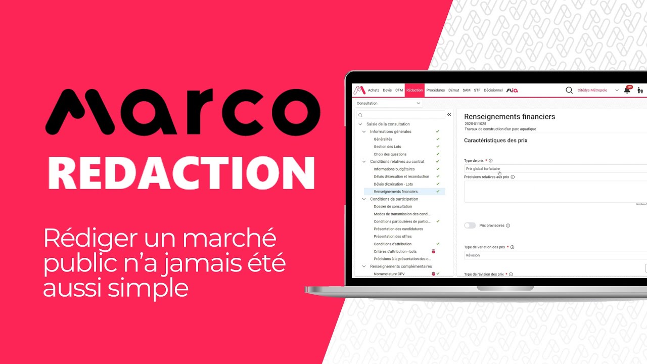 MARCO Rédaction : Rédiger un marché public n’a jamais été aussi simple.