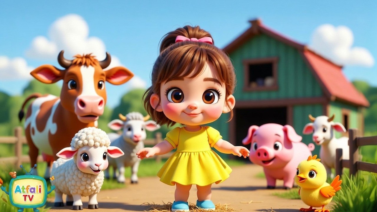 تعلم حيوانات المزرعة مع ليلي - تعليم النطق للأطفال (الجزء الاول) #تعليم_أطفال