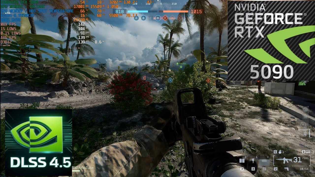 Battlefield 6 Мультиплеер 4K DLSS 4.5 Vanguard RTX 5090 AMD Ryzen 9 9950X3D Тест производительнос...