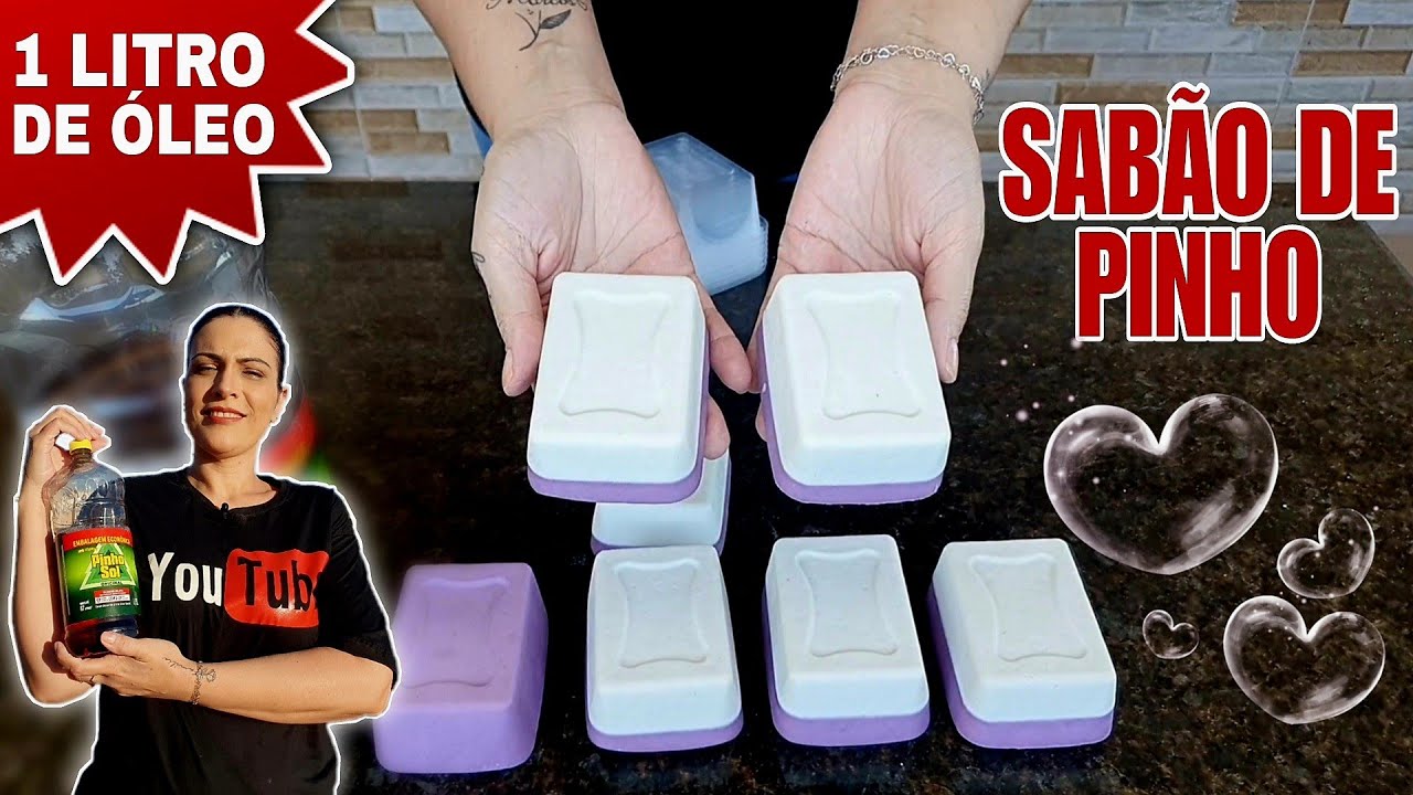 😱 SABÃO CASEIRO PARA INICIANTES DE DESINFETANTE PINHO SOL MUITO FÁCIL E MUITO DURO!💜😍