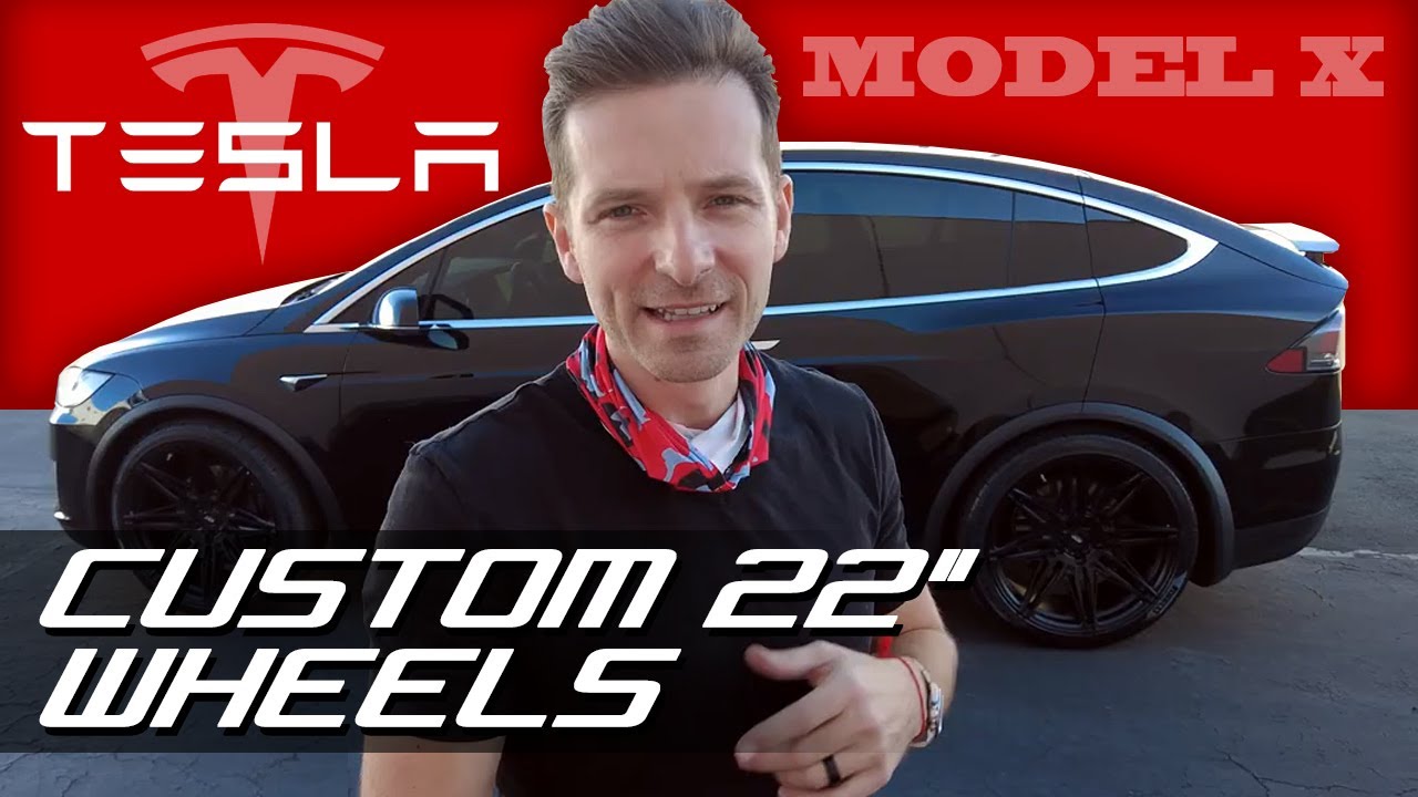 Установка 22-дюймовых неоригинальных дисков TESLA MODEL X | Как выглядит моя Tesla с новыми касто...
