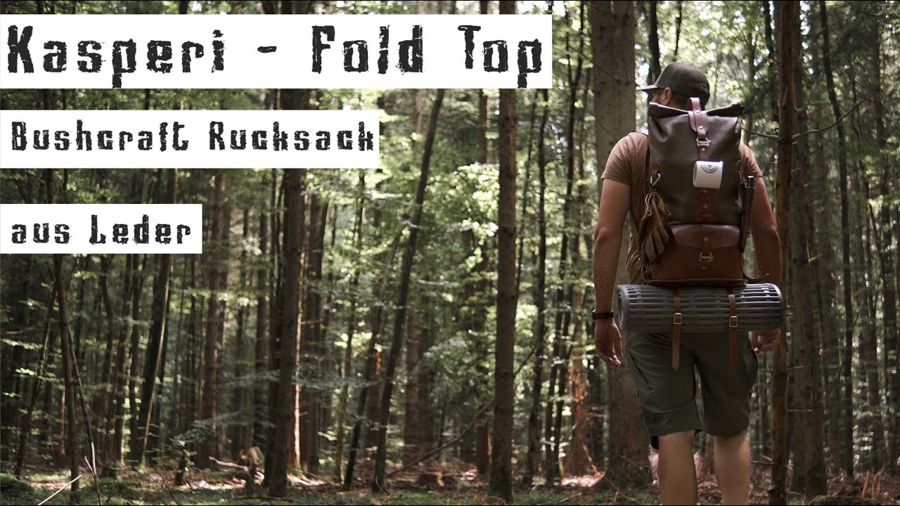 Mein Rucksack für Tagestouren - Kasperi Fold Top Moss Green - Bushcraft Leder Backpack