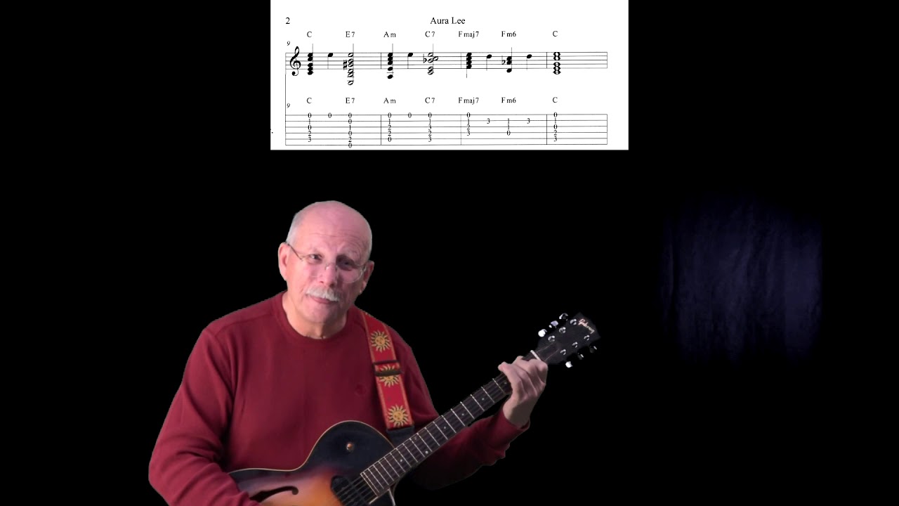 Aura Lee guitar lesson complete