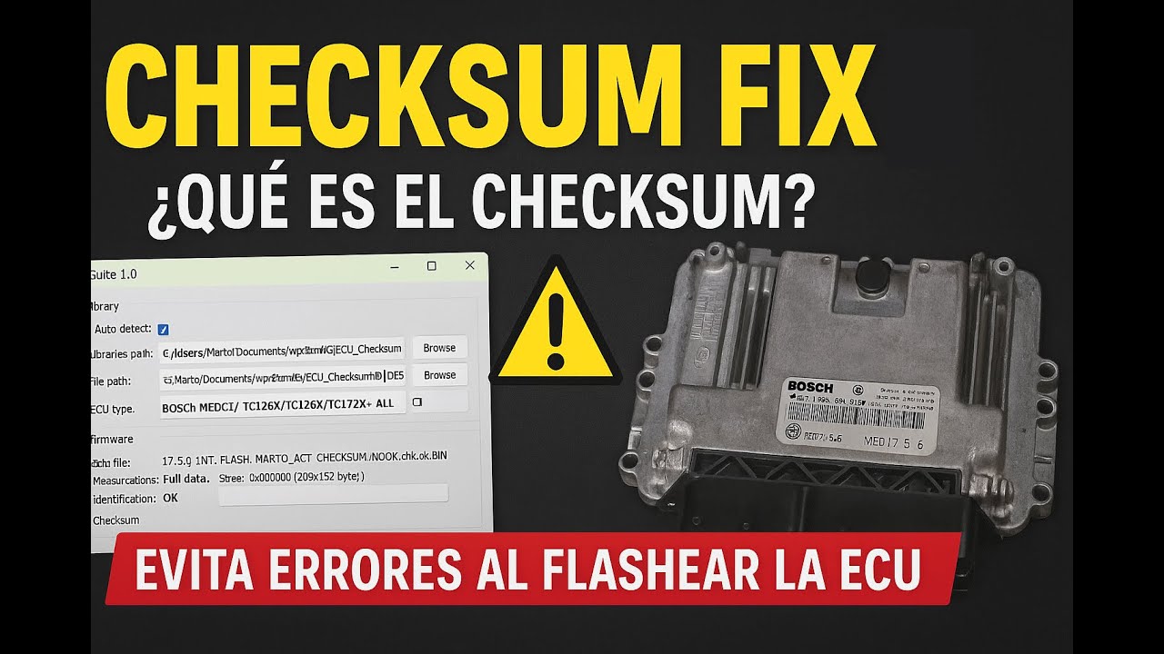 Correccion Checksum ECU / Fix Checksum ECU / Que es CheckSUM?