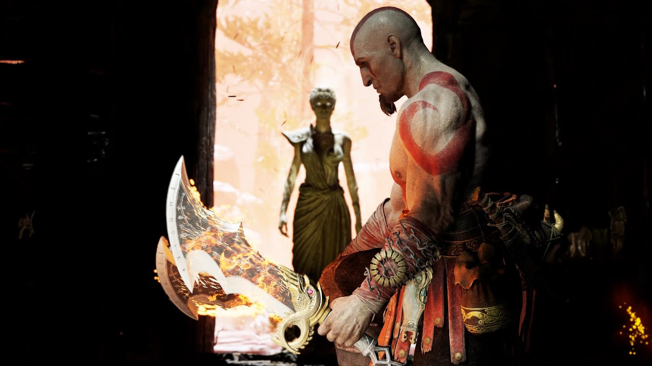 Original Goatee Kratos Gets Blades of Chaos - With OLD MUSIC! (God of War PC Mod)