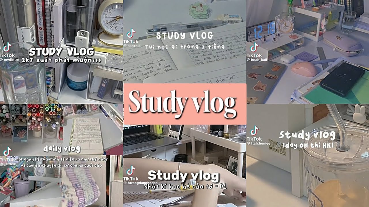 Study vlog| Tổng hợp những video học bài động lực 🌱 