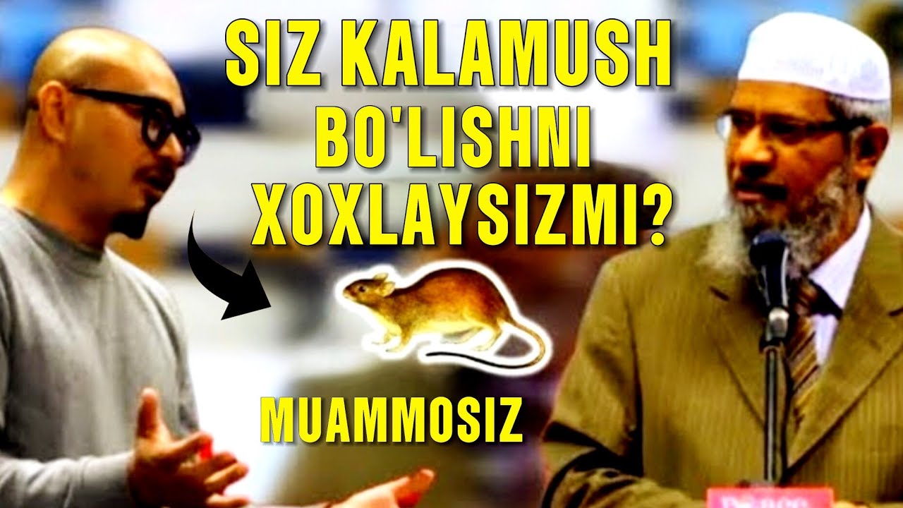 Kalamush va mushuk haqidagi savol va qudratli Xudoning falsafasi. Dk. Zakir Naik