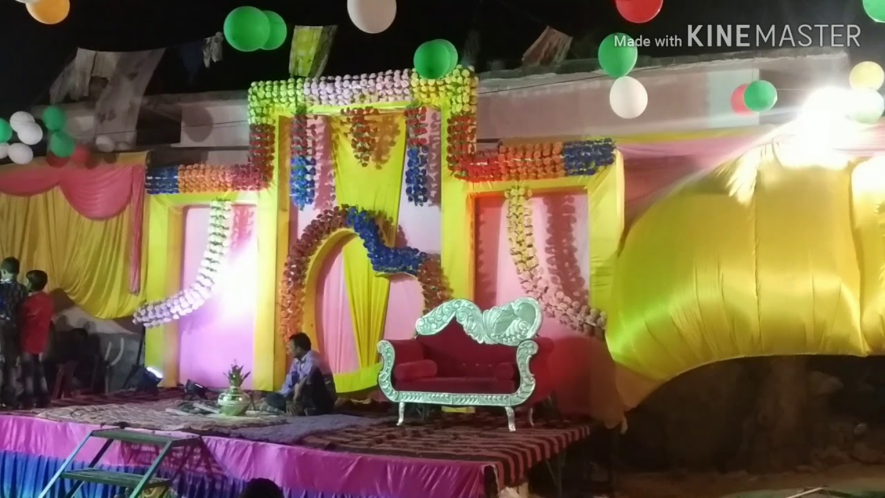 Madheshiya flower decoration Tilak stage