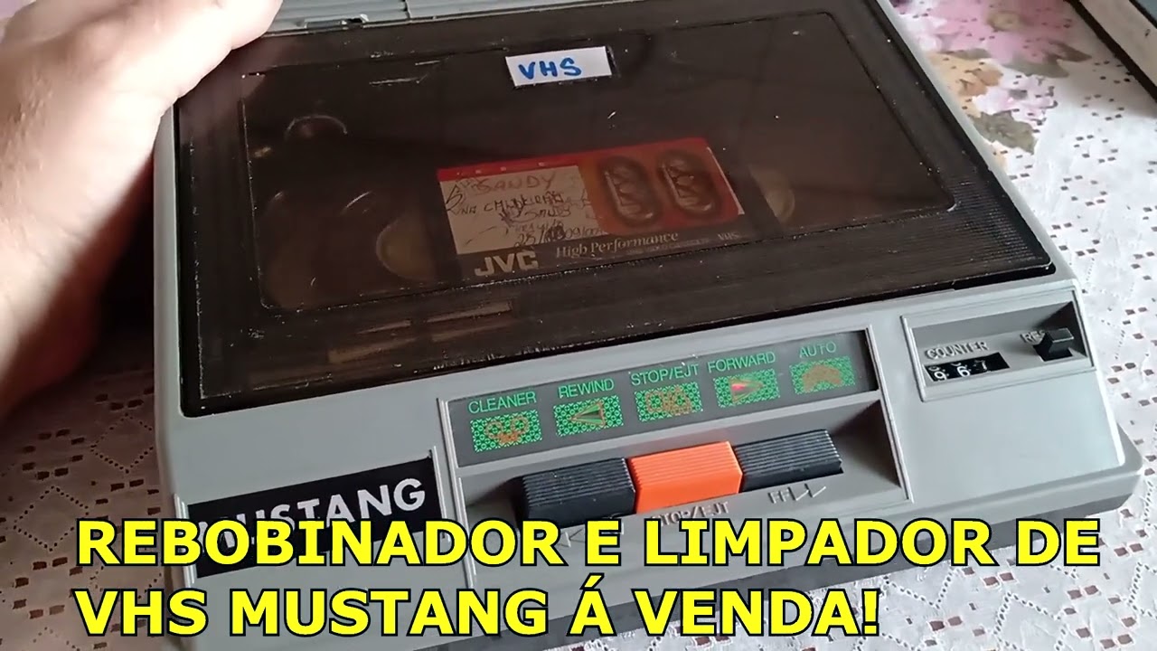 REBOBINADOR E LIMPADOR DE FITAS VHS MUSTANG VR9500 A VENDA!!