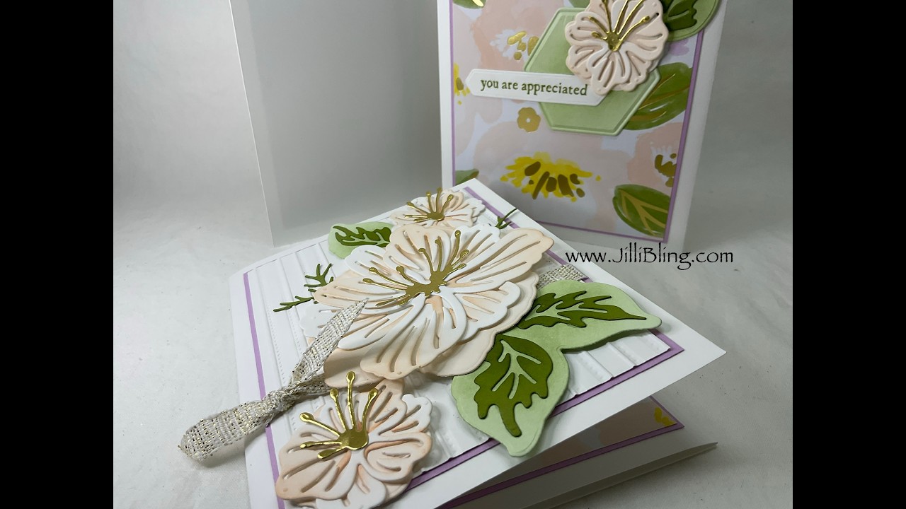 Simply Beautiful Avid Stampers - Freesia DSP Fun Fold Card - 2 of 3