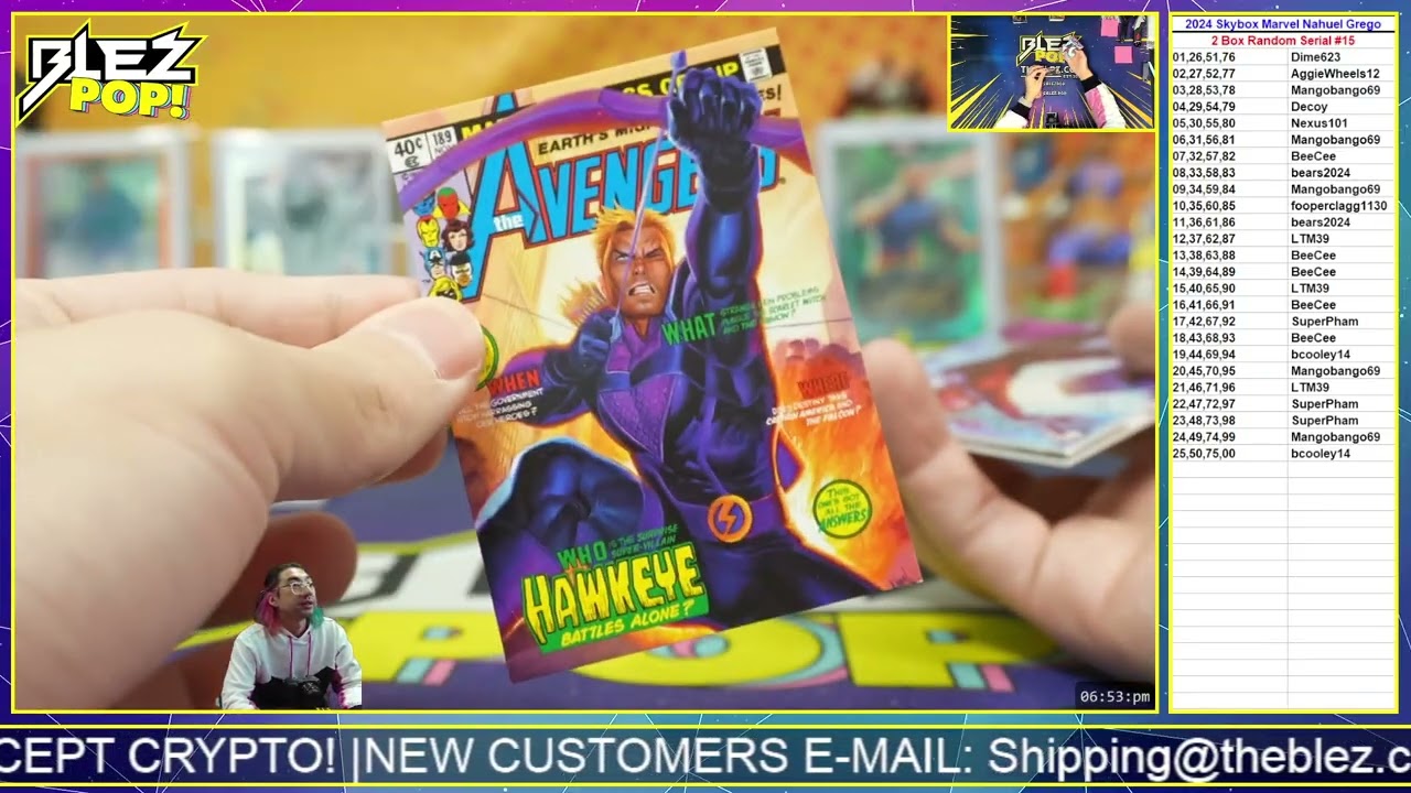 2024 Skybox Marvel Nahuel Grego 2 Box Break Random Serial #15