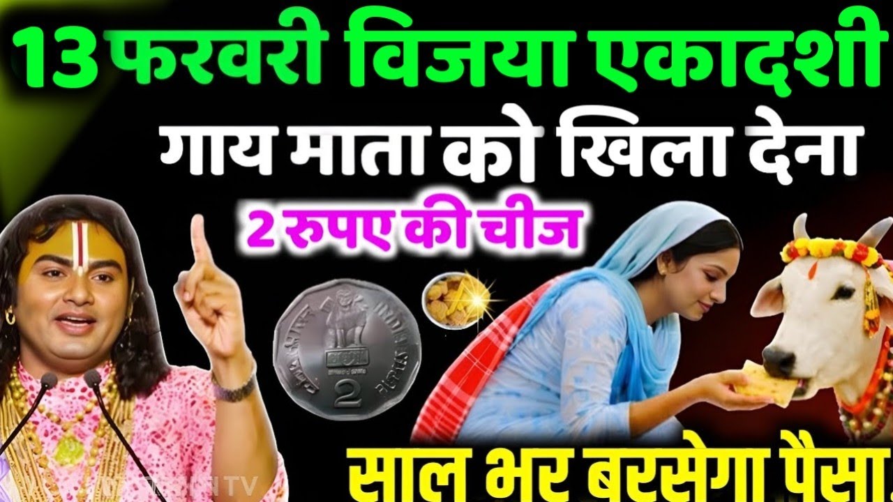 13 फरवरी 2026 विजया एकादशी पर चुपचाप गाय को खिला देना,यह 1चीज मिटेगी गरीबी बरसेगा रुपया पैसा upay