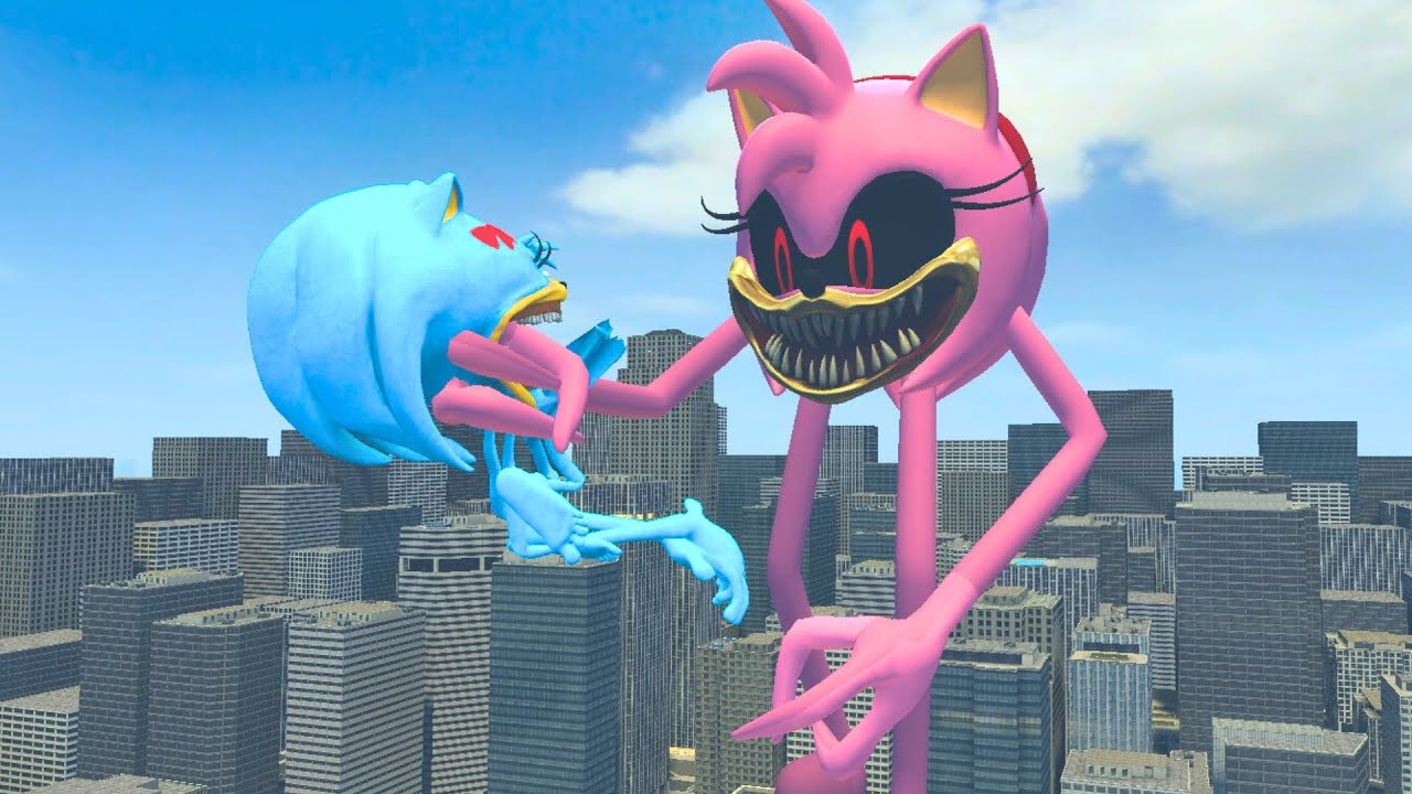 NEW AMY ROSE NIGHTMARE INNYUME SMILEY'S VS ALL SHIN SONIC TAPES FAMILY in Garry's Mod!