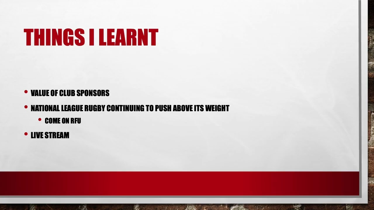 Made it to week 2 to Talk Rugby Union - Mark Ashcroft