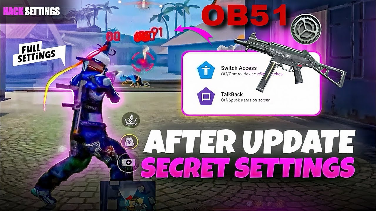 Switch Access & TalkBack Settings Free Fire || 0% Recoil 95% Headshots || Brazil Settings 2025 ⚙️