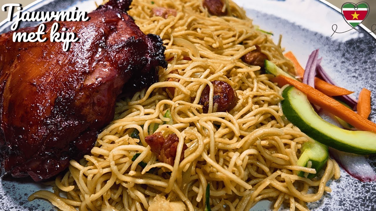 🔥Maak DE LEKKERSTE Surinaamse tjauwmin (chowmein) met char siu kip met de BESTE tips 😍