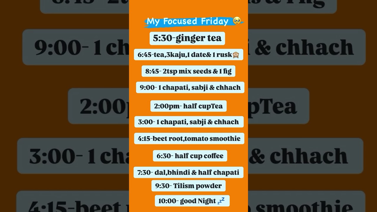 MY FRIDAY DIET CHART | LOSE 8KG IN 21 DAYS | MONAA YOGA 