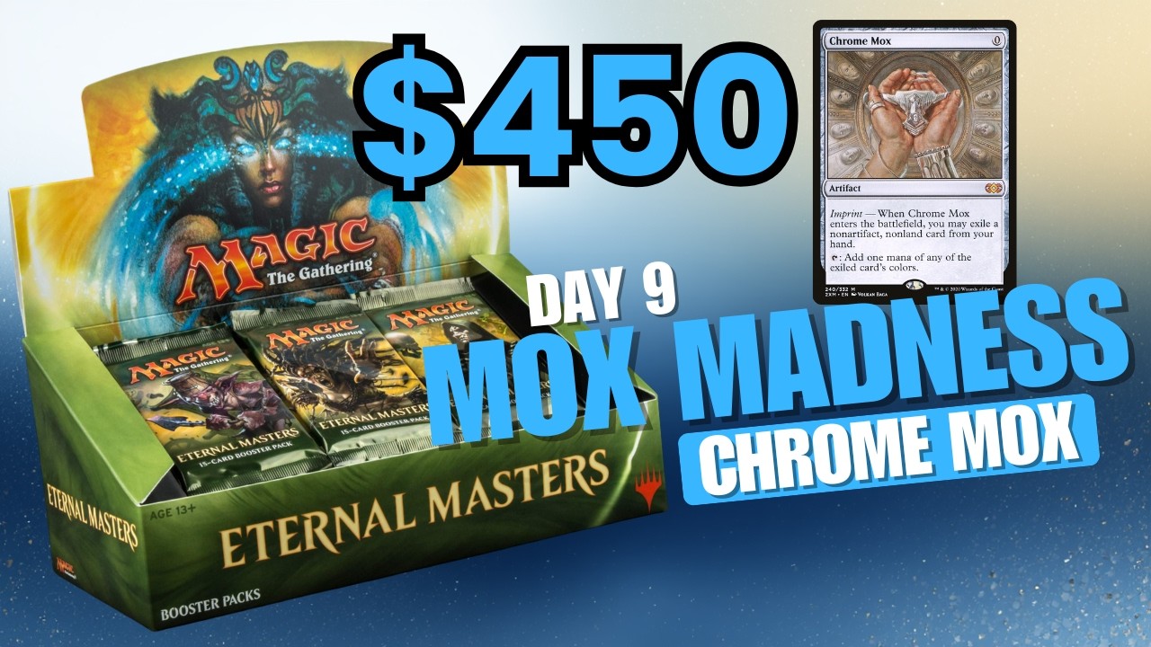MOX MADNESS Day 9 - Eternal Masters - THE HUNT FOR CHROME MOX #mtg #tcg #unboxing #packopening