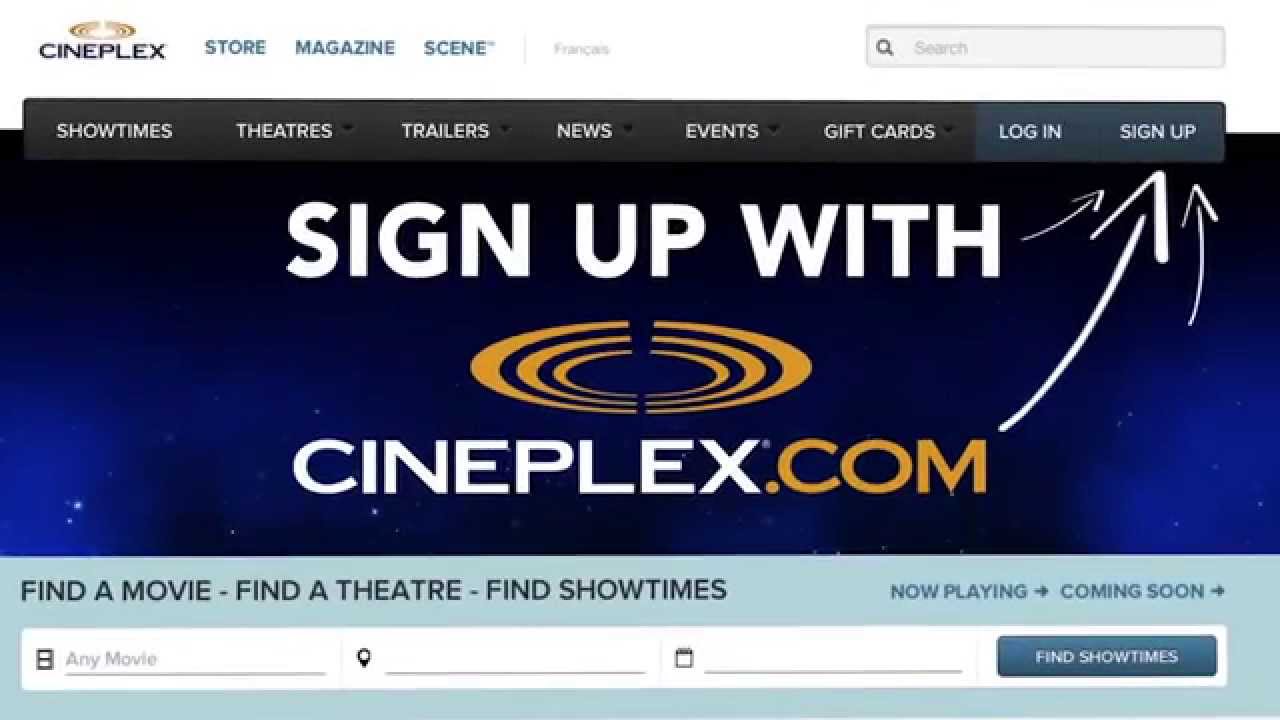Cineplex.com: How to Sign Up for Cineplex Connect