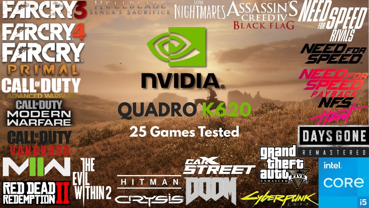 Intel i5 4440 | Quadro K620 | 12Gb Ram | 25 Games Tested