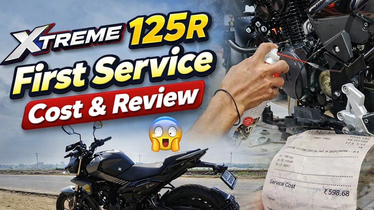 Xtream 125R First Service 😮 | Cost & Review | Prince Sandilya #xtream125r #bikeservicing 
