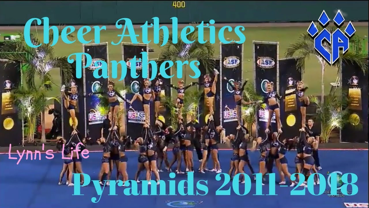 Cheer Athletics Panthers Pyramid Evolution 2011-2018